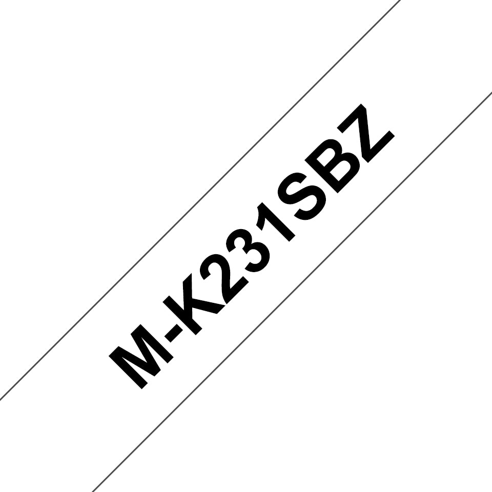 Brother M-K231SBZ etikett-tejp Svart på vitt
