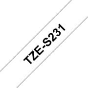 Brother TZE-S231 etikett-tejp Svart på vitt TZ