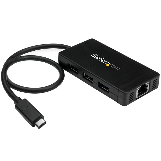 StarTech.com USB-C-hubb med 3 portar och Gigabit Ethernet