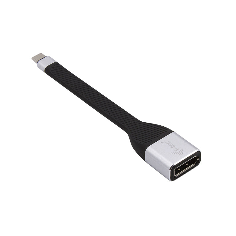i-tec C31FLATDP60HZ videokabeladapter 0,11 m USB Type-C DisplayPort Svart
