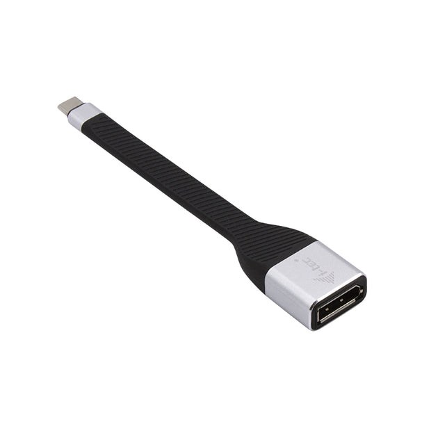 i-tec C31FLATDP60HZ videokabeladapter 0,11 m USB Type-C DisplayPort Svart