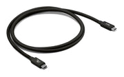 CLUB3D CAC-1570 USB-kablar USB4 Gen 2x2 1,2 m USB C 80 Gbit/s 240 W Svart