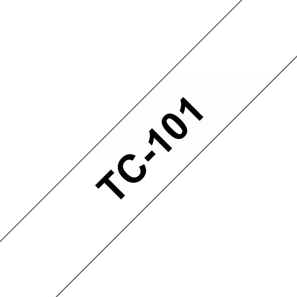 Brother TC-101 etikett-tejp Svart på transparent