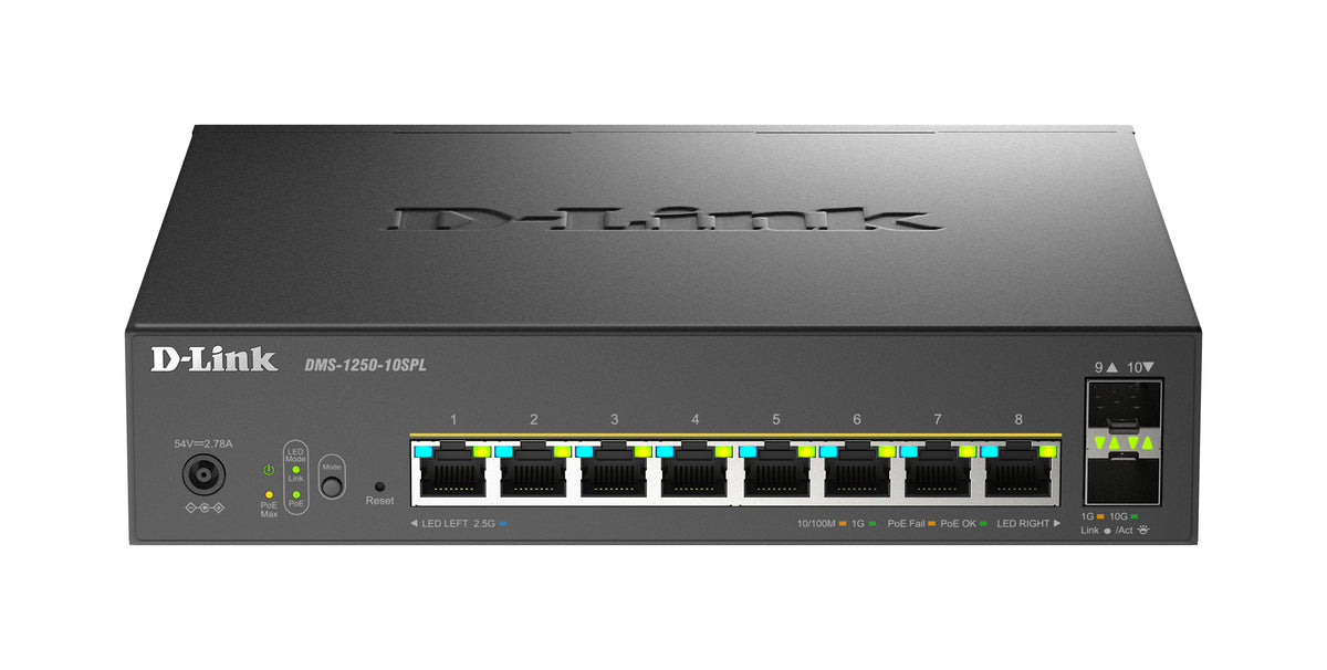 D-Link 10-Port Multi-Gigabit Smart Managed PoE hanterad