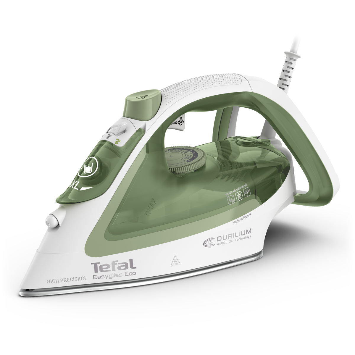 Tefal Easygliss Eco FV5781 Torr & Ångstrykjärn Durilium Airglide-sulplatta 2800 W Vit