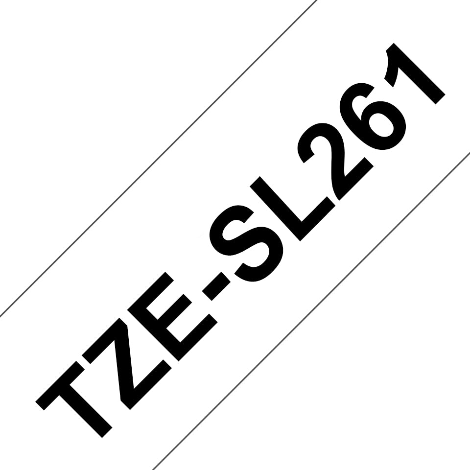Brother TZE-SL261 etikett-tejp Svart på vitt
