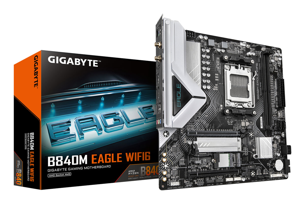 GIGABYTE B840M EAGLE WIFI6 moderkort AMD B840 AM5-sockel micro ATX