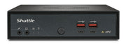 Shuttle Slim AI PC DN11H7 1,35L storlek PC Svart 155H Intel SoC