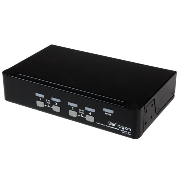 StarTech.com 1U hyllmonterad USB KVM-switch med 4 portar och OSD