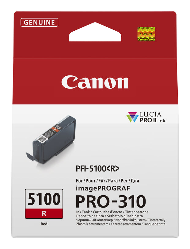 Canon PFI-5100 R bläckpatroner Original Röd