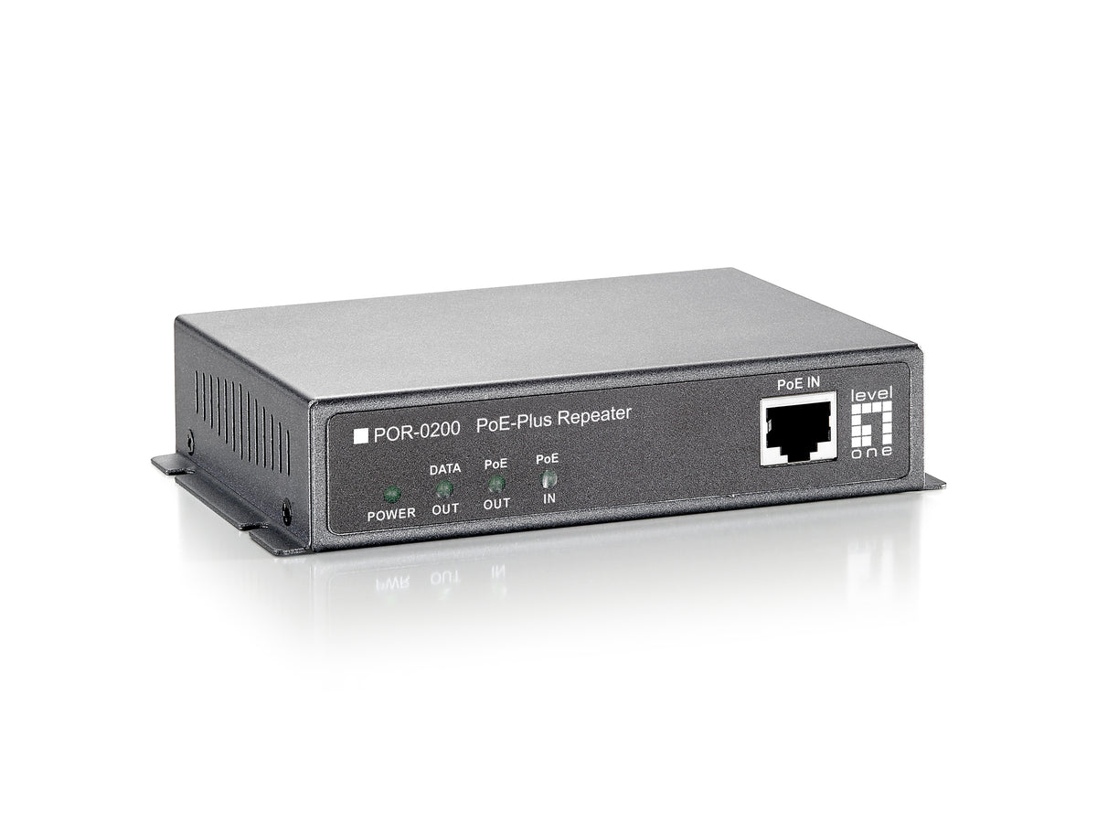 LevelOne POR-0200 nätverksförlängare Nätverksrepeater Svart