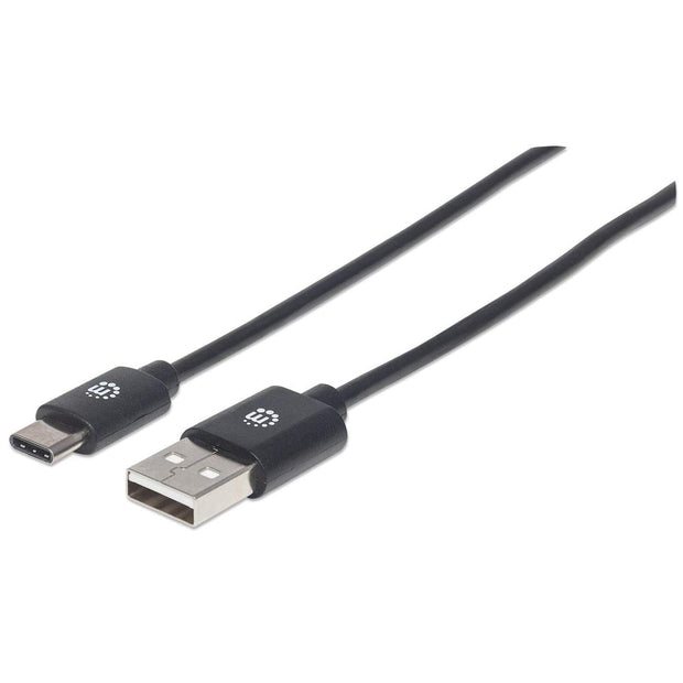 Manhattan 354929 USB-kablar USB 2.0 2 m USB A USB C 0,48 Gbit/s Svart