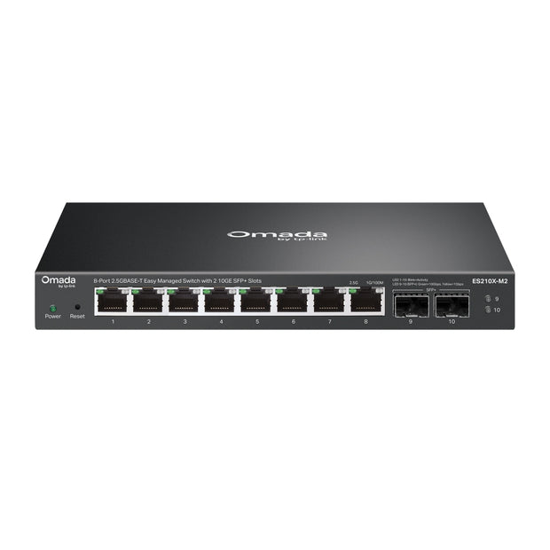 TP-Link ES210X-M2 nätverksswitchar hanterad 2.5G Ethernet (100/1000/2500) Bords-/väggmontering Svart
