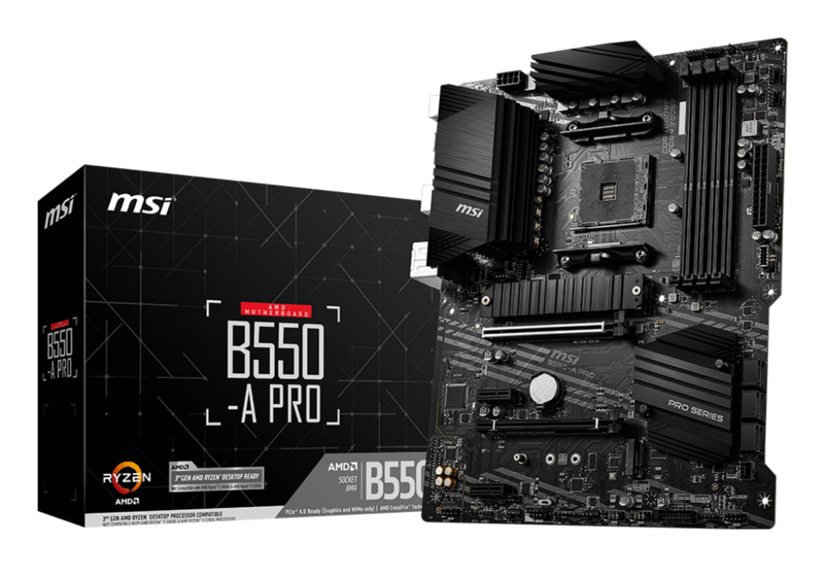 MSI B550-A PRO moderkort AMD B550 Uttag AM4 ATX