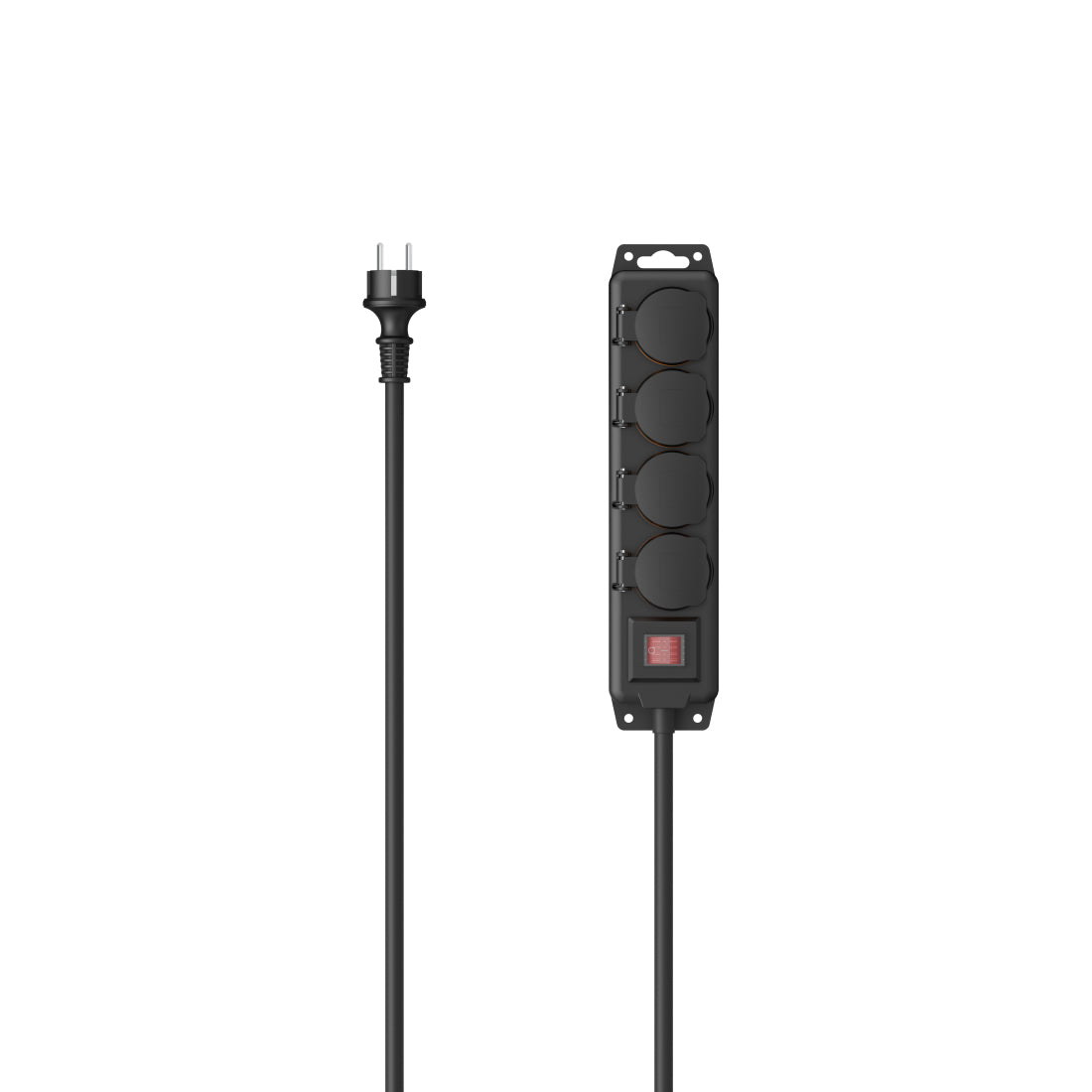 Hama 00223064 förlängningssladdar 4 m 4 AC-utgångar Utomhus Svart