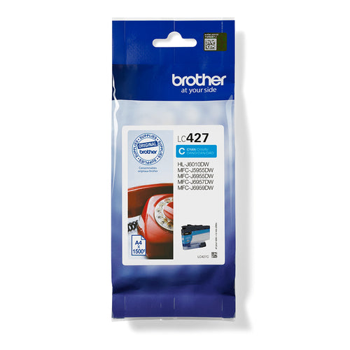 Brother LC427C bläckpatroner Original Standardavkastning Cyan