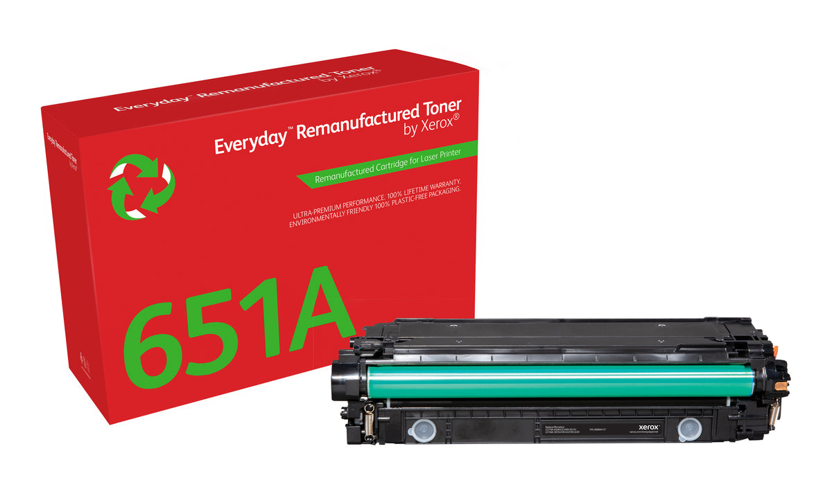 Everyday Svart Remanufactured Toner by Xerox compatible with HP 651A 650A 307A (CE340A/CE270A/CE740A)