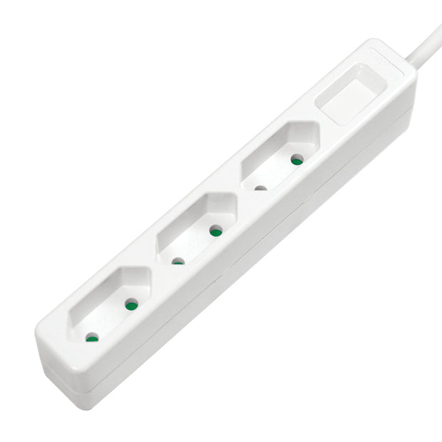 LogiLink LPS229 förlängningssladdar 1,5 m 3 AC-utgångar inomhus Vit