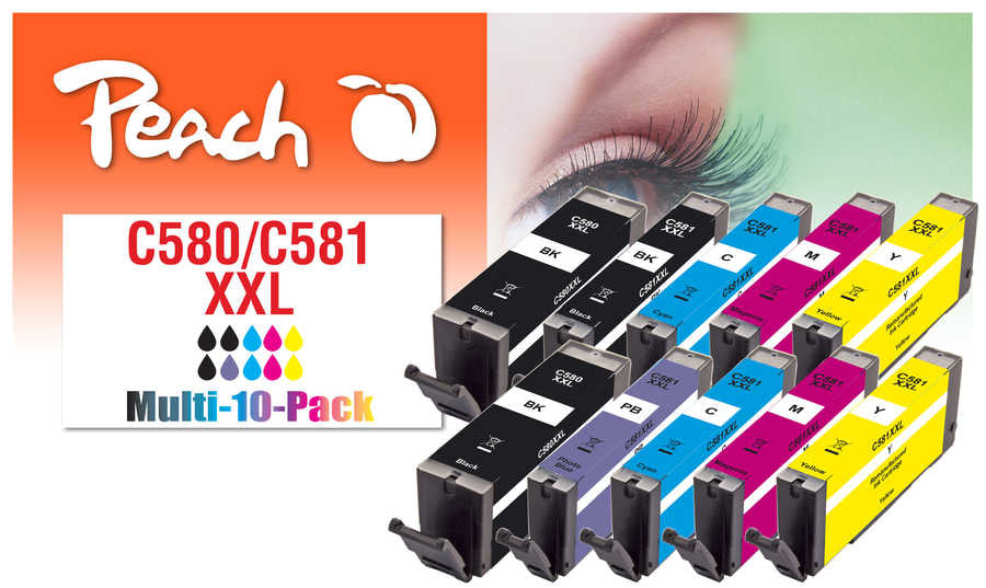 Peach PI100-437 bläckpatroner Kompatibel Extra (Super) hög avkastning Svart
