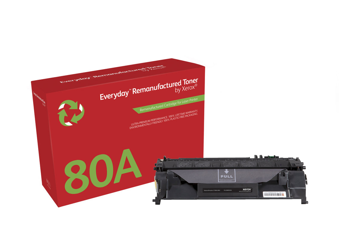Everyday Mono Remanufactured Toner by Xerox compatible with HP 80A (CF280A)