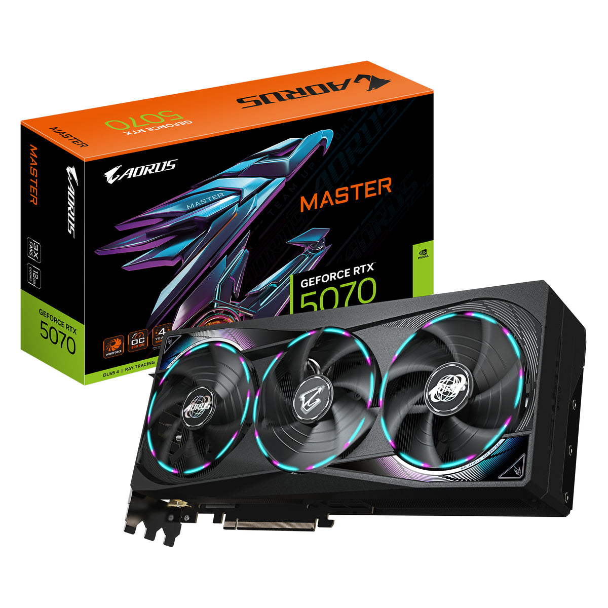 GIGABYTE AORUS GeForce RTX 5070 MASTER 12G NVIDIA