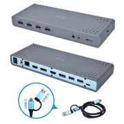 i-tec CADUAL4KDOCK dockningsstationer för bärbara datorer Kabel USB 3.2 Gen 1 (3.1