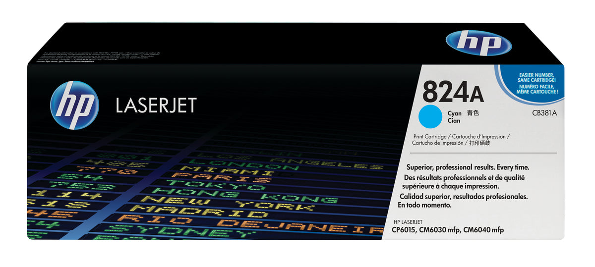 HP 824A cyan original LaserJet tonerkassett
