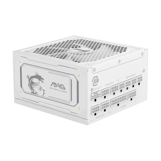 MSI MAG A1000GL PCIE5 WHITE strömförsörjningsenheter 1000 W 24-pin ATX Vit