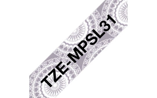 Brother TZE-MPSL31 etikett-tejp Svart på silver