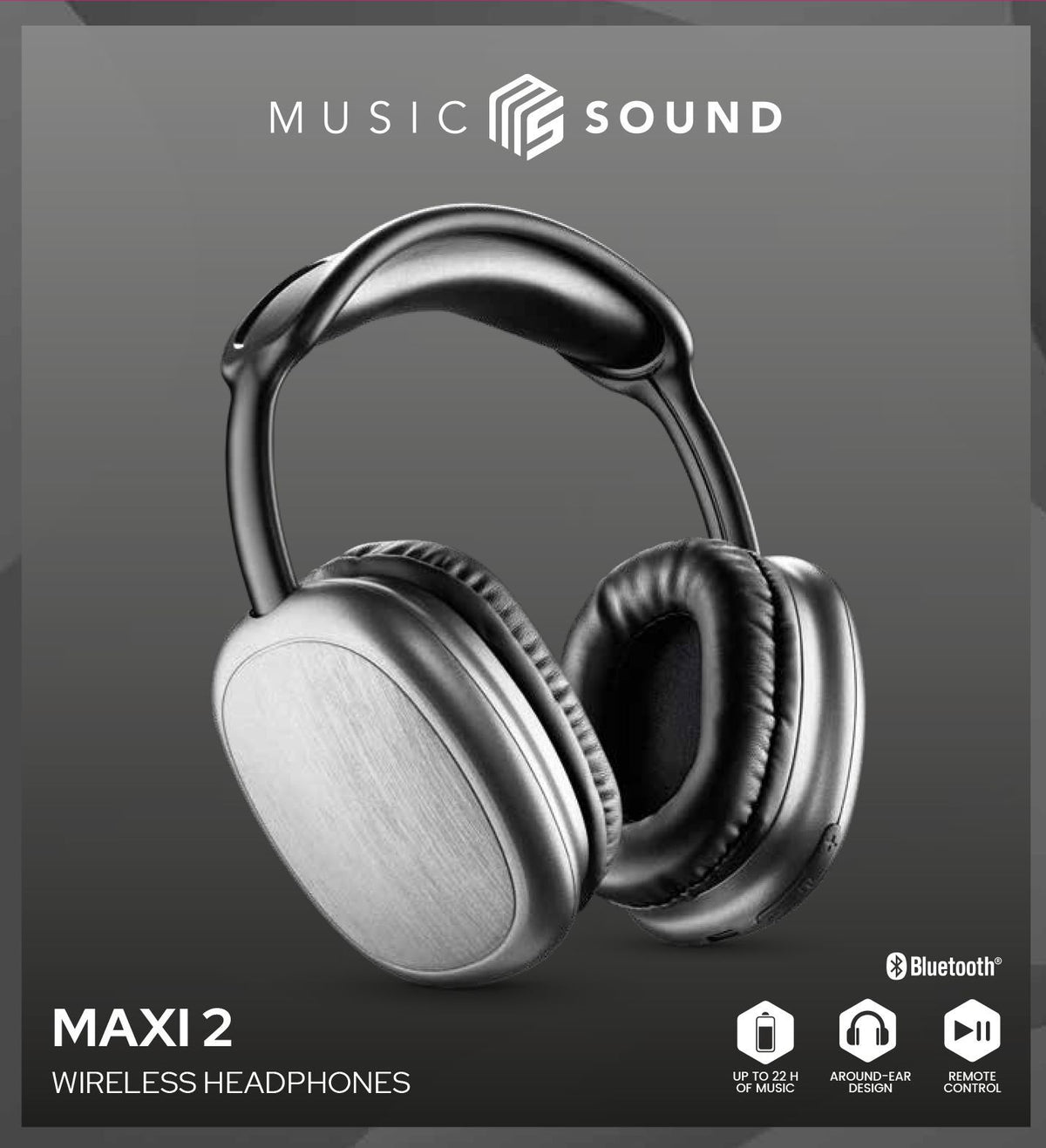 Music Sound MAXI2 Headset Trådlös Huvudband Samtal/musik USB Type-C