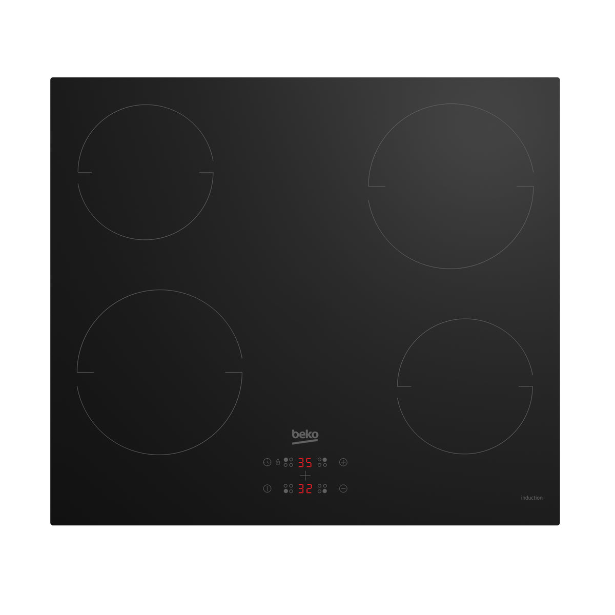 Beko HII64401MT spishällar Svart Inbyggd Induktionshäll med zon 4 zone(s)