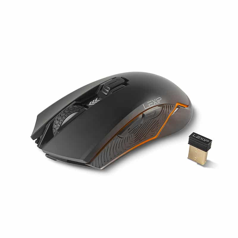 Lexip AR18 datormöss Spela högerhand RF Wireless + USB Type-A Optisk 4800 DPI