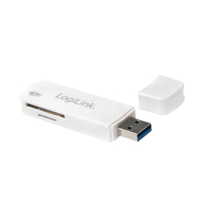 LogiLink CR0034A kortläsare USB 3.2 Gen 1 (3.1 Gen 1) Vit