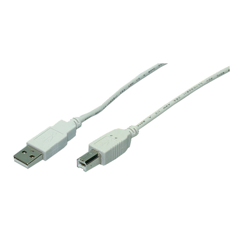 LogiLink CU0009 USB-kablar USB 2.0 5 m USB A USB B 0,48 Gbit/s 2,5 W Vit