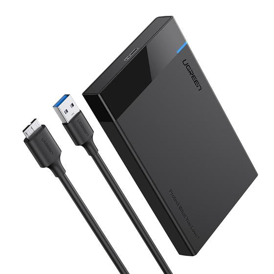 Ugreen 30848 Hölje för lagringsenheter HDD- / SSD kabinett Svart 2.5"