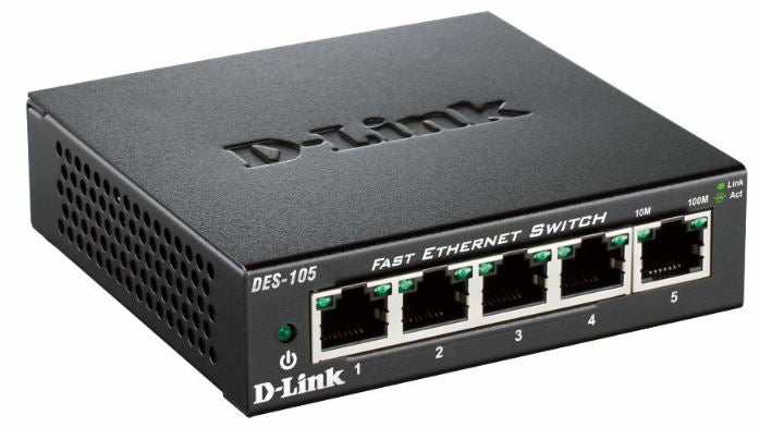 D-Link DES-105 Ohanterad L2 Svart