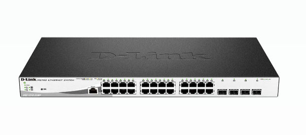 D-Link DGS-1210-28MP nätverksswitchar hanterad L2 Gigabit Ethernet (10/100/1000) Strömförsörjning via