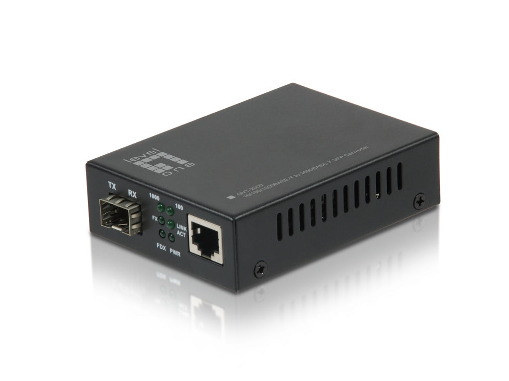 LevelOne GVT-2000 mediakonverterare för nätverk 1000 Mbit/s Flerläge Svart