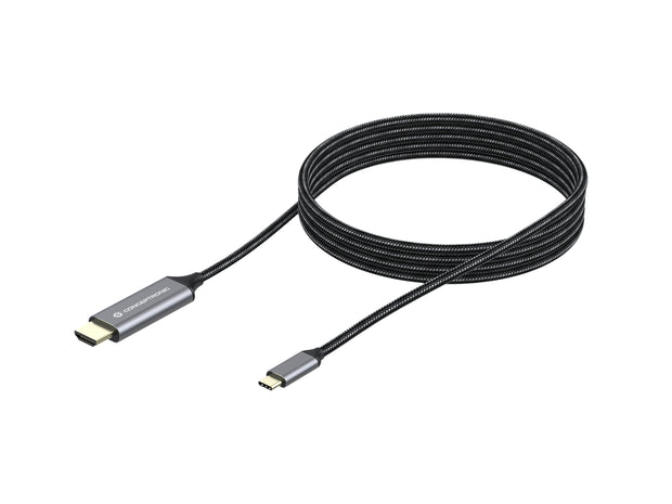 Conceptronic ABBY10G videokabeladapter 2 m USB Type-C HDMI Grå