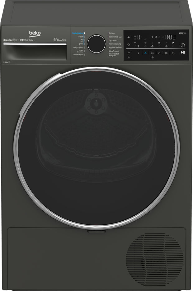 Beko B5T89243M tumlare Fristående Frontmatad 9 kg Svart