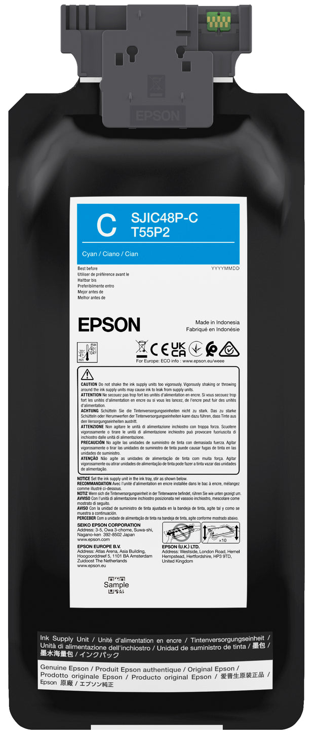 Epson SJIC48P-C Cyan ink cartridge for ColorWorks C8000e