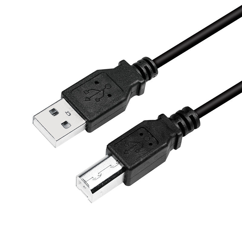 LogiLink CU0007B USB-kablar USB 2.0 2 m USB A USB B 0,48 Gbit/s Svart