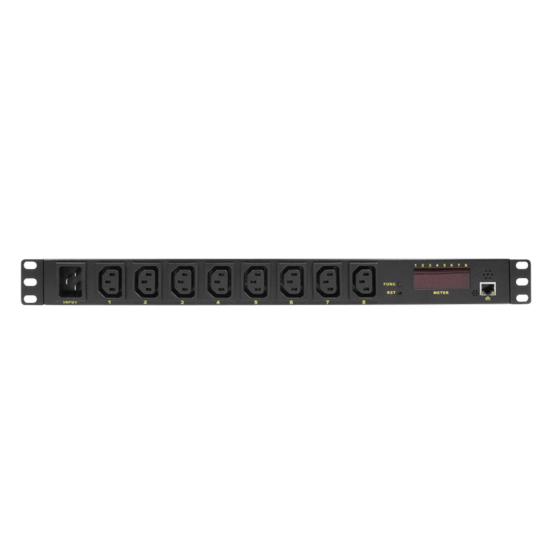 LogiLink PDU8P01 grenuttag 8 AC-utgångar 1U Svart