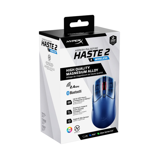 HyperX Pulsefire Haste 2 S Navy trådlös gaming-mus