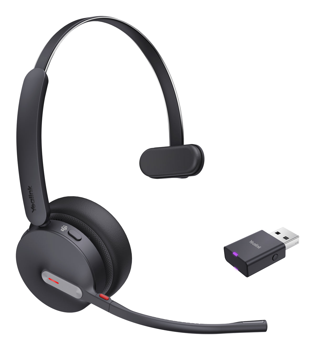 Yealink WH64 Hybrid Mono Teams Headset Trådlös Huvudband Kontor/callcenter Micro-USB