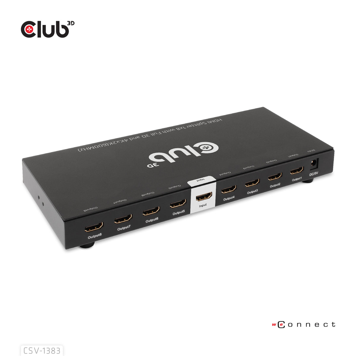 CLUB3D 1 to 8 HDMI Splitter Full 3D and 4K60Hz(600MHz)