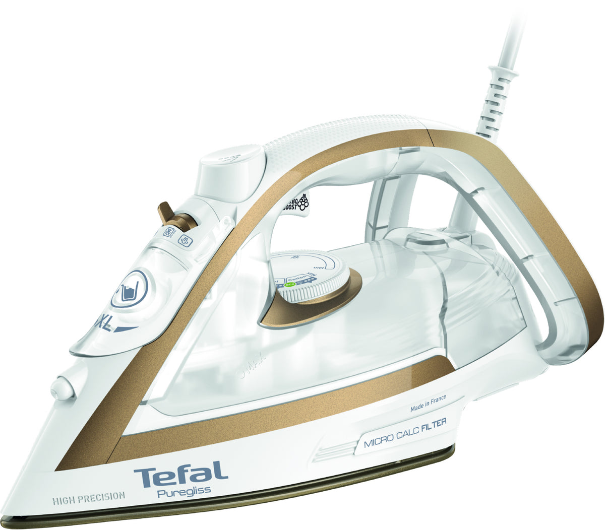 Tefal Puregliss FV8042 Torr & Ångstrykjärn Durilium AirGlide Autoclean soleplate