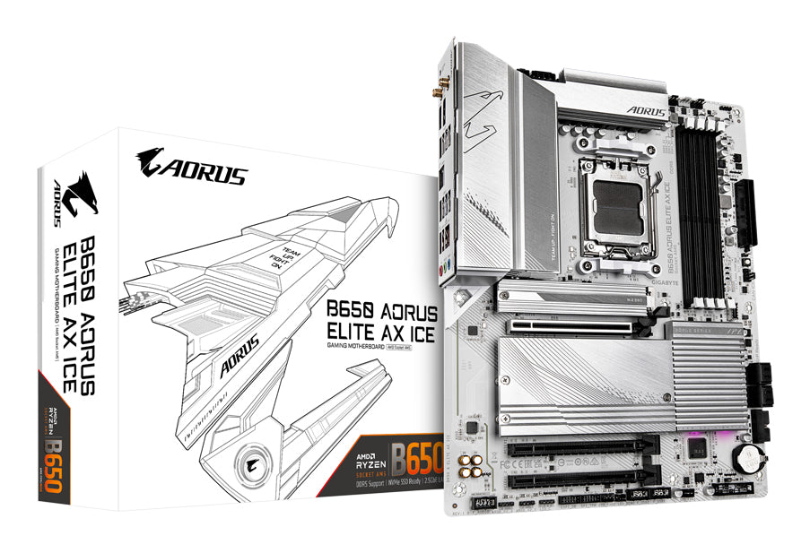 GIGABYTE B650 AORUS ELITE AX ICE moderkort AMD B650 AM5-sockel ATX