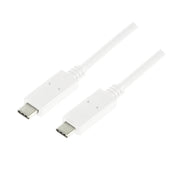 LogiLink CU0130 USB-kablar USB 3.2 Gen 2 (3.1 Gen 2) 0,5 m USB C 10 Gbit/s Vit