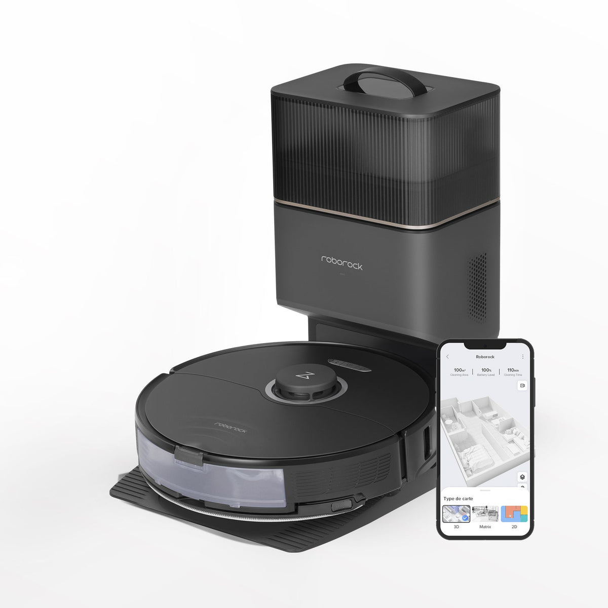 Roborock S8+ 0,35 l Svart